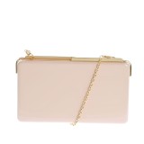 Geanta plic bej cu aspect lacuit