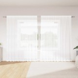 VidaXL Perdele cu perdele Floral Alb 300 x 240 cm Poliester