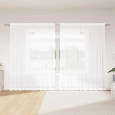 vidaXL Perdele cu perdele Alb 500x100cm Poliester 4107783