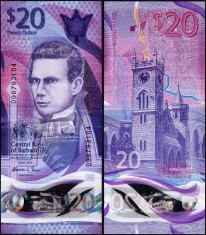 !!! BARBADOS - 20 DOLARI 2022 - P NEW - UNC / POLIMER foto