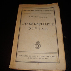 Lucian Blaga - Diferentialele divine - Prima editie - 1940