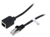 Prelungitor RJ45 F/UTP 5e 1,5m PVC negru 26AWG, Goobay