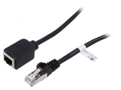 Prelungitor RJ45 F/UTP 5e 1,5m PVC negru 26AWG foto