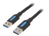 Cablu USB 3.0 A-A 2m Negru, Vention