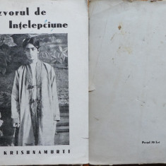 Krishnamurti , Izvorul de intelepciune , 1935