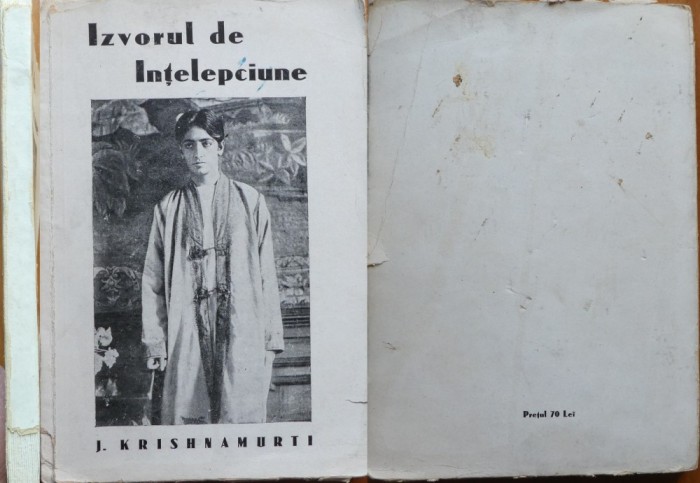 Krishnamurti , Izvorul de intelepciune , 1935