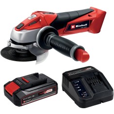 Pachet Polizor unghiular Einhell PXC TE-AG 18 Li - Solo, disc 115 mm, 8500 RPM, 28 mm adancime taiere + Starter Kit Einhell PXC acumulator 18 V, 2.5 A