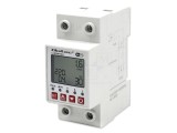 Contor digital QOLTEC 1-fazat cu LCD pentru montare pe șină DIN