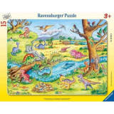 Puzzle Tip Rama Dinozauri, 15 Piese, Ravensburger