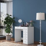 Cumpara ieftin Masa De Machiaj Lux Inci cu 7 Sertare si Loc de Depozitare, Alb, 90x79x45 cm