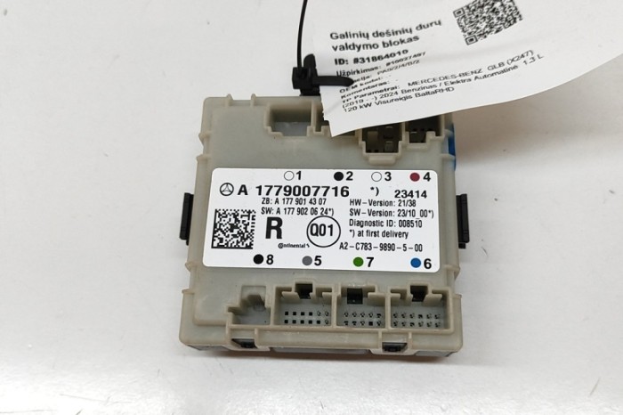 Modul de control ușă dreapta spate MERCEDES-BENZ GLB X247 2024 OEM: A1779007716,A1779014307,A1779020624,A2C7839890500 | 31864010