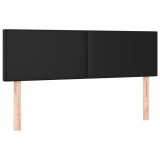 Cumpara ieftin Tablii de pat, negru, 144x5x78/88 cm, piele ecologica