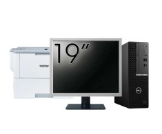Pachet Calculator Second Hand DELL OptiPlex 5080 SFF, Intel Core i5-10500 3.10 - 4.50GHz, 8GB DDR4, 256GB SSD + Monitor 19&amp;quot; + Imprimanta Brother