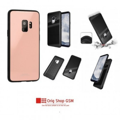 Husa Silicon GLASS Huawei Mate 10 Lite Roz foto