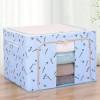 Cutie de depozitare pliabila, flippy, cu fermoar, 66 l, textil, 50x40x33 cm, cu 2 ferestre, cadru metalic, suport baza stabil din plastic, imprimeu ci