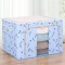 Cutie de depozitare pliabila, flippy, cu fermoar, 66 l, textil, 50x40x33 cm, cu 2 ferestre, cadru metalic, suport baza stabil din plastic, imprimeu ci
