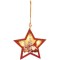 Ornament de Brad, Flippy, cu Lumini LED, din Lemn, Figurina Elf, Model Stea, Multicolor