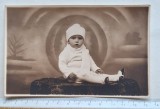Carte poștală foto &ndash; Portret copil &ndash; Foto Roial C. Silade Giurgiu, 1934