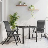 Cumpara ieftin Set de masă pentru grădină 3 pcs Gri Rattan poli