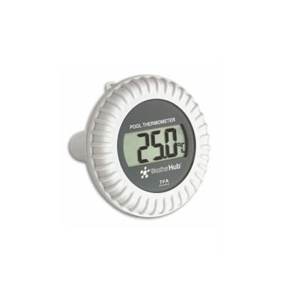 Transmitator wireless pentru temperatura si umiditate, cu senzor extern pentru temperatura apei din piscina, WEATHERHUB TFA 30.3310.02 Children Safety foto