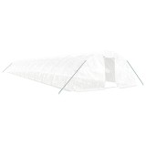 Cumpara ieftin Sera cu cadru din otel, alb, 120 m&sup2;, 24x5x2,3 m