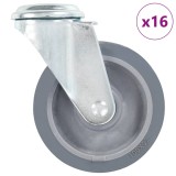 vidaXL Roți pivotante cu gaură pentru șurub, 16 buc., 100 mm 277863
