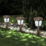Felinar Solar Bronz cu Bază pentru Fixare &icirc;n Sol, CMCLASS