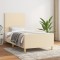Gossi cadru de pat cu tablie, crem, 90x190 cm, textil