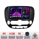 Navigatie Kia Soul 2014-2019 Android radio gps internet 4+64 InCell Display 1K Kit-soul-2014+EDT-E209-RK CarStore Technology