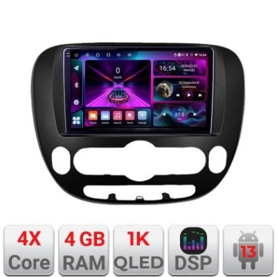 Navigatie Kia Soul 2014-2019 Android radio gps internet 4+64 InCell Display 1K Kit-soul-2014+EDT-E209-RK CarStore Technology foto