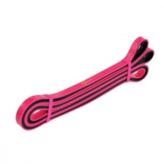 Banda elastica HMS GU06 Roz/Negru FitLine Training