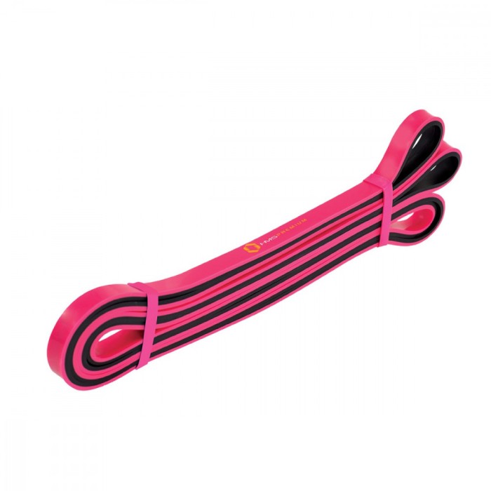 Banda elastica HMS GU06 Roz/Negru FitLine Training