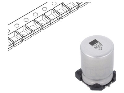 Condensator electrolitic SMD 1mF 50V foto