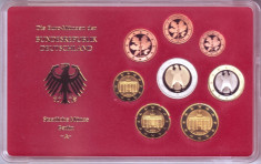 Germania setul oficial PROOF 1 cent-2 euro 2004 monetaria F - caseta din plastic foto