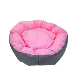 Culcus pentru caine/pisica, model buline, roz, 67 cm GartenVIP DiyLine, Fedra