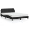 vidaXL Pat cu saltea, Dover, negru, 120x200 cm, piele ecologică 3208377