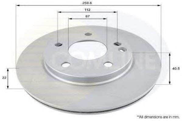 Disc frana MERCEDES A-CLASS (W168) (1997 - 2004) COMLINE ADC1605V