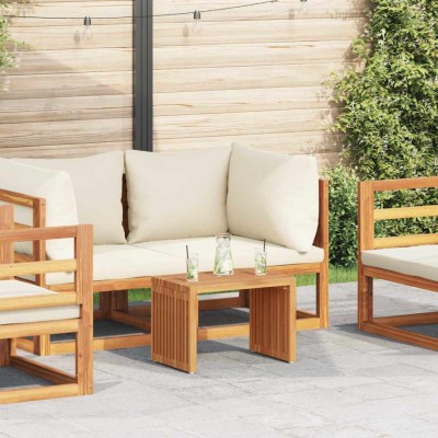 vidaXL Masă laterală pentru grădină Manual Maro 50 x 32.5 x 35 cm 42006353 foto