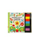 Carte de pictat cu degetele Usborne, 64 de pagini, model gradina