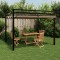 Gossi foisor de gradina acoperis retractabil gri taupe 3x3 m aluminiu