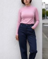 Bluza damă tip maletă din bumbac cu elastan, Slim Fit - Confort și stil pentru orice ocazie - XS - Roz
