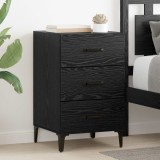vidaXL Dulap de noapte Stejar Negru 40 x 40.5 x 66 cm Lemn compozit 880624