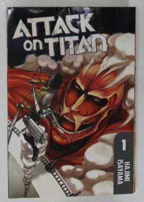 ATTACK ON TITAN , VOL. I by HAJIME ISAYAMA , CONTINE BENZI DESENATE , 2010 *MICI DEFECTE COTOR SI COPERTA foto