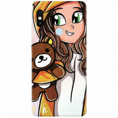Husa silicon pentru Xiaomi Mi Max 3, Girl With Little Bear