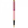 Stilou Waterman Hemisphere Colour Blocking Roz, Penita Otel Inoxidabil Placata Aur 23K, Cutie Cadou
