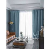 Draperie Atria, Luxor, poliester, albastru, opac, 280 cm