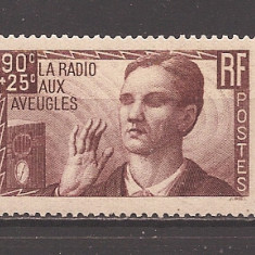 Franta 1938 - Timbru de caritate - Pentru orbi, MNH