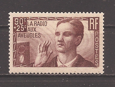 Franta 1938 - Timbru de caritate - Pentru orbi, MNH foto