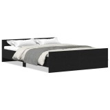 Cumpara ieftin Cadru pat fara saltea, stejar negru, 135x190 cm, lemn prelucrat
