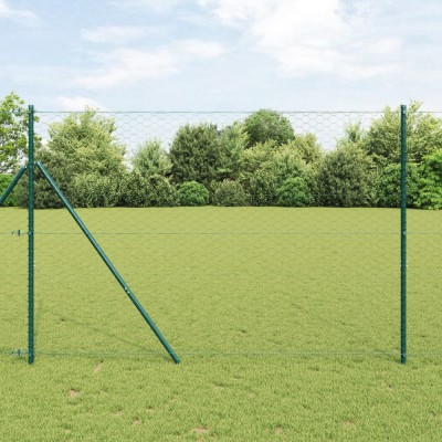 Gard Hexagonal vidaXL Gri 1.6x50 m Oțel foto